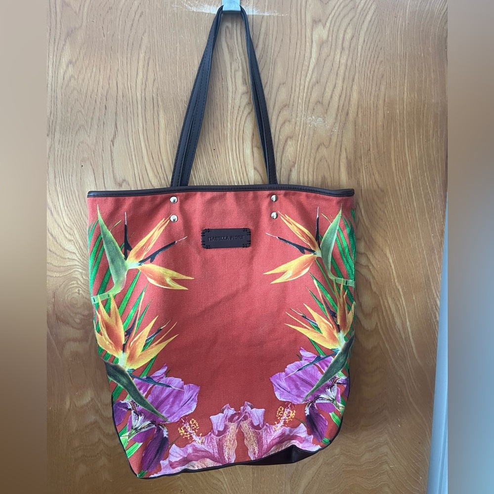 Isabella Fiore Birds of paradise Tropical print canvas Tote Bag